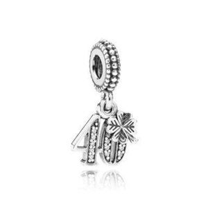 Pandora "40" Dangle Charm